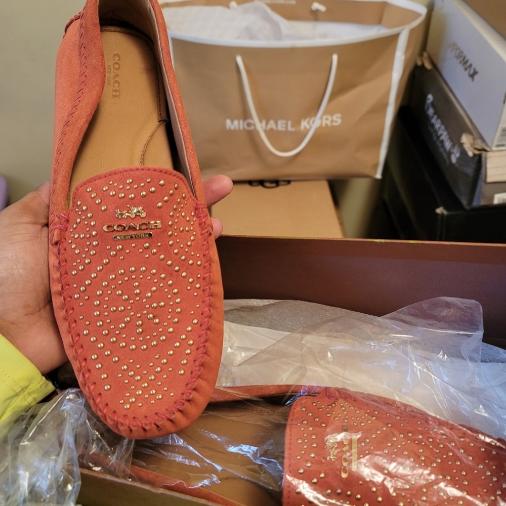Brand New: Coach Alana calf suede/Mat Calf
